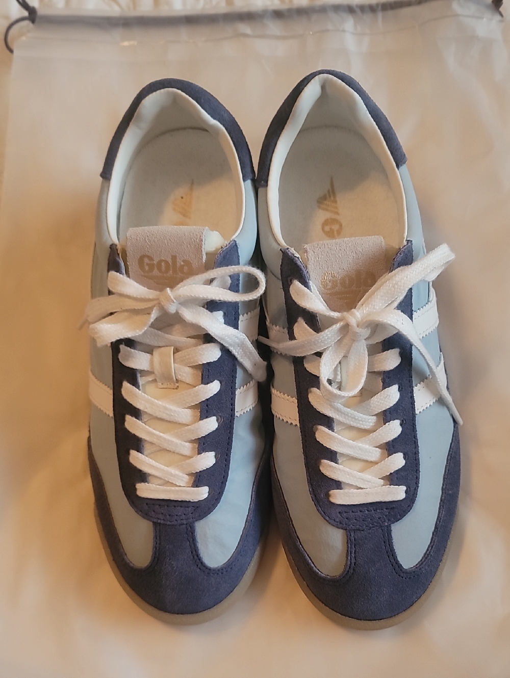 Gola Retro Runner Sneakers in Light Blue and Navy